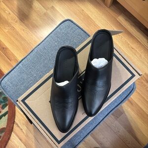 Tecovas Black Sophie Mule - size 7.5 - brand new never worn